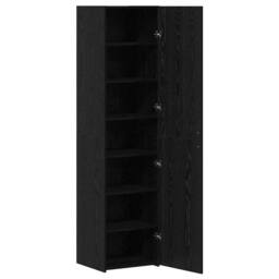 Berkfield Home Highboard Black Oak 45x42.5x185 cm Engineered Wood - thumbnail 5
