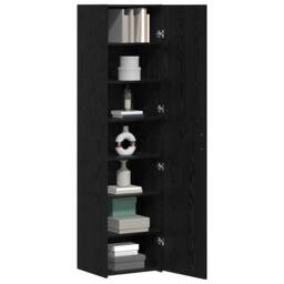 Berkfield Home Highboard Black Oak 45x42.5x185 cm Engineered Wood - thumbnail 3