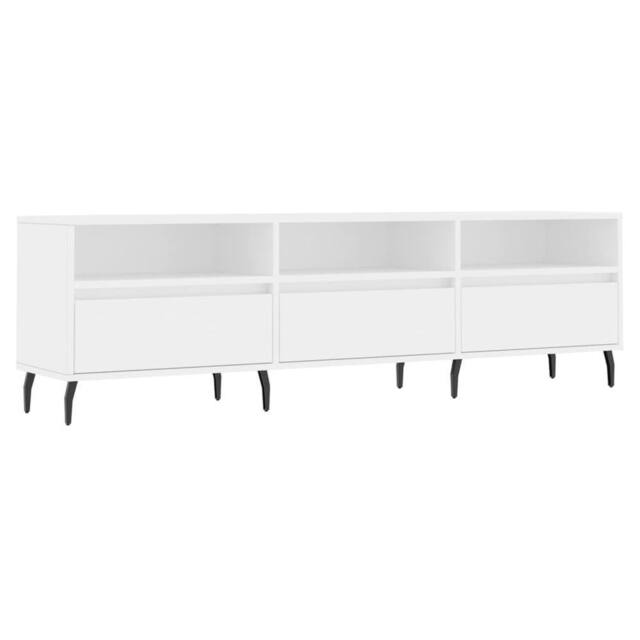 Berkfield Home TV Cabinet White 150x30x44.5 cm Engineered Wood - image 1