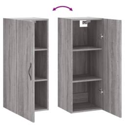Berkfield Home Wall Mounted Cabinet Grey Sonoma 34.5x34x90 cm Engineered Wood - thumbnail 9
