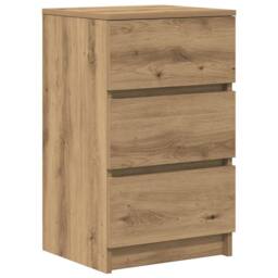 Berkfield Home Durable Bedside Cabinets with 3 Drawers 2 pcs Artisan Oak 39x35x65 cm in Brown - Size: 39 x 35 x 65 cm - thumbnail 5