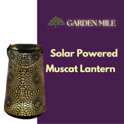 Marco Paul 24cm Bronze Metal Silhouette Hanging Solar Powered Lantern in Light Brown - thumbnail 7