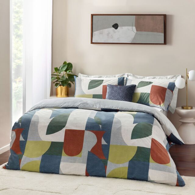 HOEM Siresa Geometric Duvet Cover Set - Size: Super King - image 1