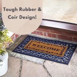 Marco Paul Tan Coir welcome' Nonslip Doormat Insert 23x53cm in Beige - Size: 100 cm diameter - thumbnail 8