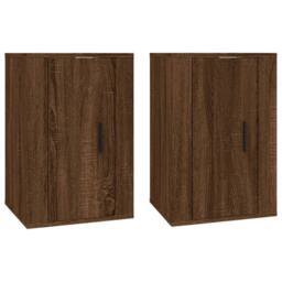 Berkfield Home Wall Mounted TV Cabinets 2 pcs Brown Oak 40x34.5x60 cm - thumbnail 3