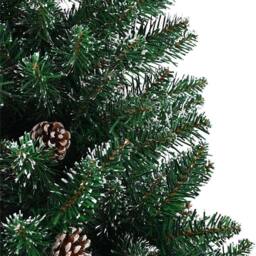 Berkfield Home Slim Christmas Tree with Real Wood & White Snow Green 180 cm - thumbnail 6