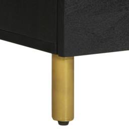 Berkfield Home Sideboards 2 pcs Black 60x33x75 cm Engineered Wood - Size: 60 x 33 x 75 cm - thumbnail 9