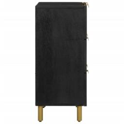 Berkfield Home Sideboards 2 pcs Black 60x33x75 cm Engineered Wood - Size: 60 x 33 x 75 cm - thumbnail 5