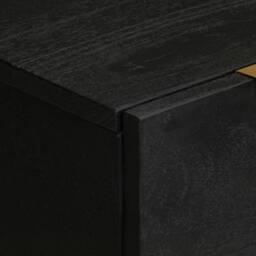 Berkfield Home Sideboards 2 pcs Black 60x33x75 cm Engineered Wood - Size: 60 x 33 x 75 cm - thumbnail 7