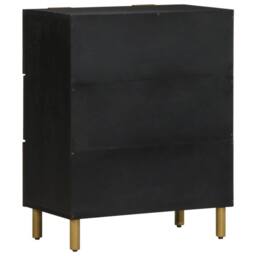 Berkfield Home Sideboards 2 pcs Black 60x33x75 cm Engineered Wood - Size: 60 x 33 x 75 cm - thumbnail 6