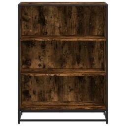 Berkfield Home Book Cabinet Smoked Oak 80.5x35x107.5 cm Engineered Wood in Brown - thumbnail 4