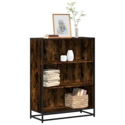 Berkfield Home Book Cabinet Smoked Oak 80.5x35x107.5 cm Engineered Wood in Brown - thumbnail 1