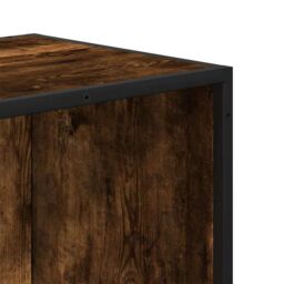 Berkfield Home Book Cabinet Smoked Oak 80.5x35x107.5 cm Engineered Wood in Brown - thumbnail 7