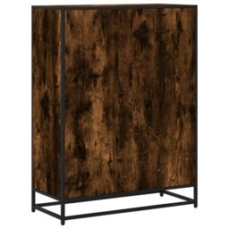 Berkfield Home Book Cabinet Smoked Oak 80.5x35x107.5 cm Engineered Wood in Brown - thumbnail 6