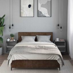 Berkfield Home Wall-mounted Bedside Cabinets 2 pcs Grey Sonoma 40x31x39.5 cm - thumbnail 3