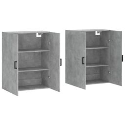 Berkfield Home Wall Mounted Cabinets 2 pcs Concrete Grey 69.5x34x90 cm - thumbnail 4