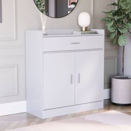 HD Designs Dalby 2 Door 1 Drawer Shoe Cabinet Storage in White - thumbnail 1