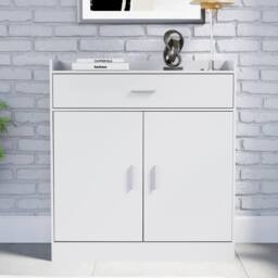 HD Designs Dalby 2 Door 1 Drawer Shoe Cabinet Storage in White - thumbnail 8