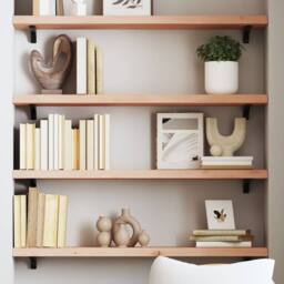 Berkfield Home Wall Shelf 80x20x4 cm Untreated Solid Wood Oak in Brown - Size: 80 x 20 x 4 cm - thumbnail 2