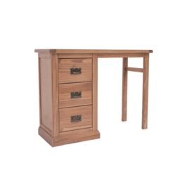 Cabinet Bits Tirolo 3 Drawer Desk - Dressing Table Brass Drop Handle in Brown - thumbnail 2