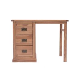Cabinet Bits Tirolo 3 Drawer Desk - Dressing Table Brass Drop Handle in Brown - thumbnail 1