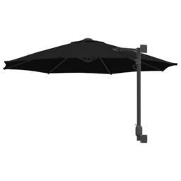 Berkfield Home Patio Umbrella Black Polyester, Powder-Coated Steel Large - thumbnail 6