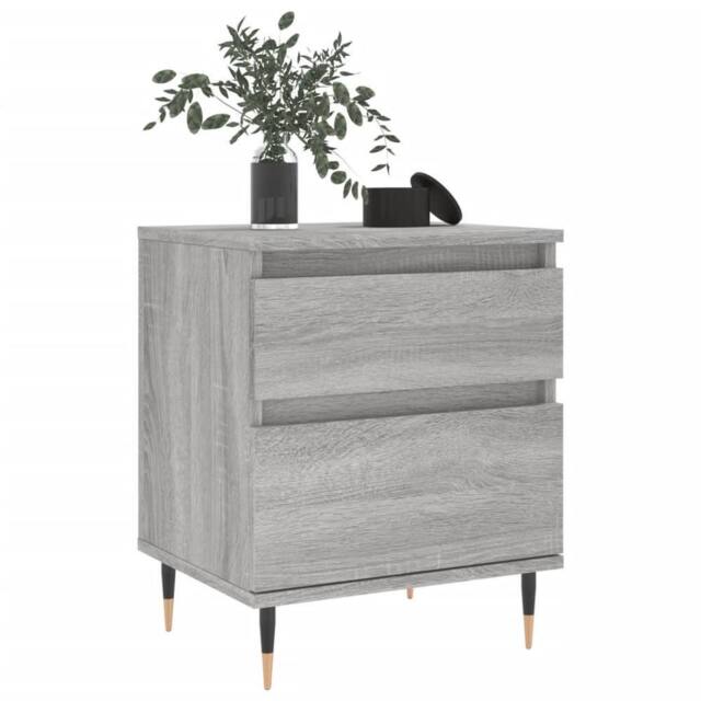 Berkfield Home Modern Bedside Cabinets 2 pcs Grey Sonoma 40x35x50 cm Engineered Wood - Size: 40 x 35 x 50 cm - image 1