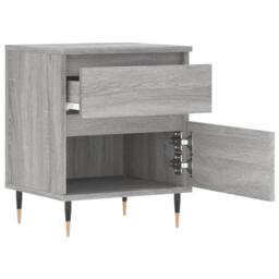 Berkfield Home Modern Bedside Cabinets 2 pcs Grey Sonoma 40x35x50 cm Engineered Wood - Size: 40 x 35 x 50 cm - thumbnail 7