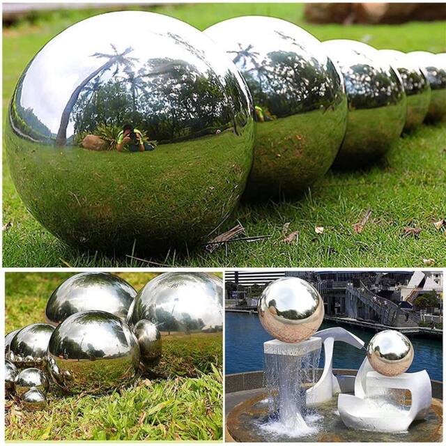 SPETLEK Set of 6 Garden Stainless Steel Gazing Balls Ball Globes in Silver - Size: 0.6m2 - image 1