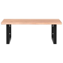 Berkfield Home Basin Shelf Wall Mounted Steel & Solid Wood Oak in Brown - thumbnail 4