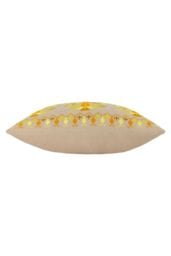 Furn Kalina Embroidered 100% Cotton Cushion in Yellow - thumbnail 3