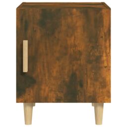 Berkfield Home Bedside Cabinets 2 pcs Smoked Oak Engineered Wood in Brown - thumbnail 4