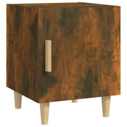 Berkfield Home Bedside Cabinets 2 pcs Smoked Oak Engineered Wood in Brown - thumbnail 3