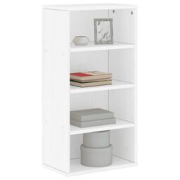 Berkfield Home Side Cabinet ODDA White 40x24x79 cm Solid Wood Pine - Size: 40 x 24 x 79 cm