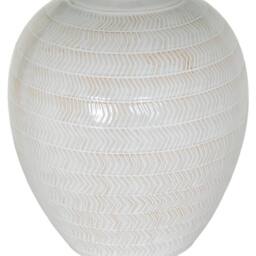 Lemon Pavilion Furniture and Decor Chevronne Ceramic Table Lamp with Linen Shade - L41xW41xH63 cm - White - thumbnail 2