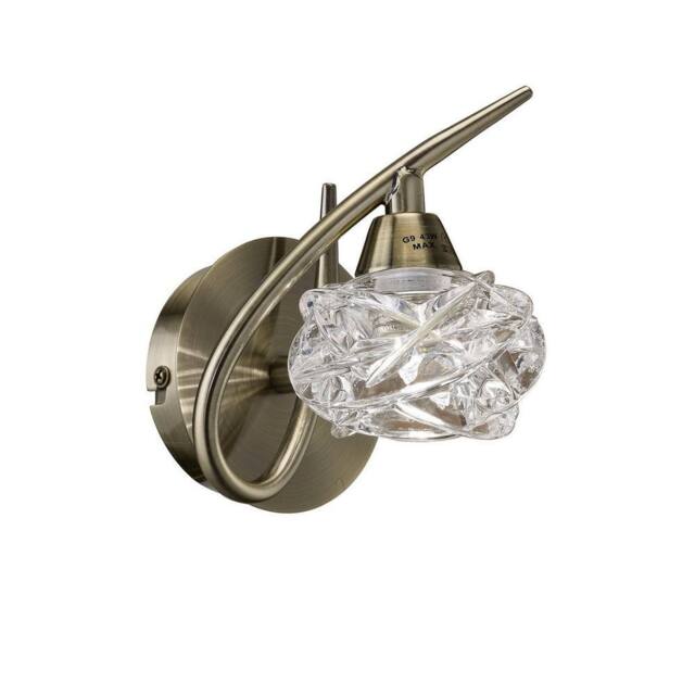 Netlighting Maremagnum Wall Lamp Switched 1 Light G9 Antique Brass in Bronze - image 1