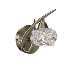 Netlighting Maremagnum Wall Lamp Switched 1 Light G9 Antique Brass in Bronze - thumbnail 1