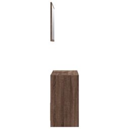 Berkfield Home 2 Piece Bathroom Furniture Set Brown Oak Engineered Wood - thumbnail 6