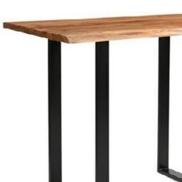 Lemon Pavilion Furniture and Decor Live Edge Collection Light Acacia Bar Table - L70 x W130 x H100 cm in Natural - thumbnail 2