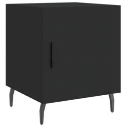 Berkfield Home Bedside Cabinets 2 pcs Black 40x40x50 cm Engineered Wood - Size: 40 x 40 x 50 cm - thumbnail 6