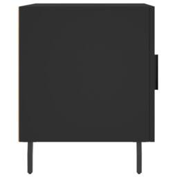 Berkfield Home Bedside Cabinets 2 pcs Black 40x40x50 cm Engineered Wood - Size: 40 x 40 x 50 cm - thumbnail 8
