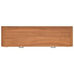 Berkfield Home TV Cabinet 140x40x45 cm Teak Wood in Brown - Size: 140 x 40 x 45 cm - thumbnail 6