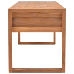 Berkfield Home TV Cabinet 140x40x45 cm Teak Wood in Brown - Size: 140 x 40 x 45 cm - thumbnail 4