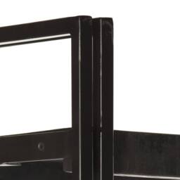Berkfield Home 3-Tier Bookcase Black 90x30x80 cm Solid Mango Wood - Size: 90 x 30 x 80 cm - thumbnail 3