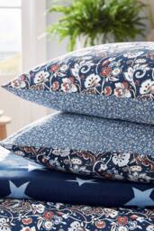 Helena Springfield 'Lawrence' Cotton Duvet Cover Set in Navy - Size: Single - thumbnail 5