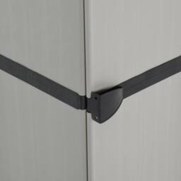 Berkfield Home Garden Storage Cabinet with 3 Shelves Grey & Black 34x40x168 cm - Size: 34 x 40 x 168 cm - thumbnail 7