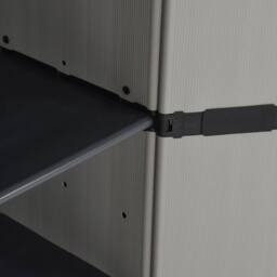 Berkfield Home Garden Storage Cabinet with 3 Shelves Grey & Black 34x40x168 cm - Size: 34 x 40 x 168 cm - thumbnail 8