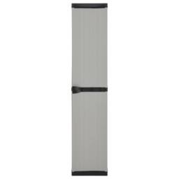 Berkfield Home Garden Storage Cabinet with 3 Shelves Grey & Black 34x40x168 cm - Size: 34 x 40 x 168 cm - thumbnail 3