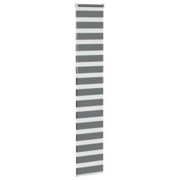 Berkfield Home Elegant Zebra Blind Dark Grey 45x230 cm Fabric Width 40.9 cm Polyester - thumbnail 4
