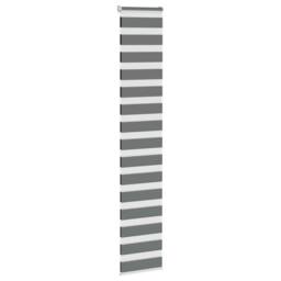 Berkfield Home Elegant Zebra Blind Dark Grey 45x230 cm Fabric Width 40.9 cm Polyester - thumbnail 1